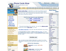 Tablet Screenshot of phonecards2call.com